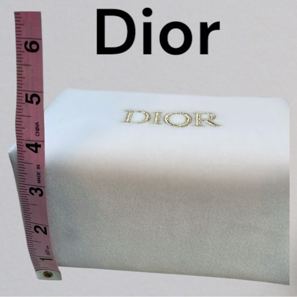 Dior White Gold LOGO Makeup Cosmetic 
Bag - Picture 5 of 8